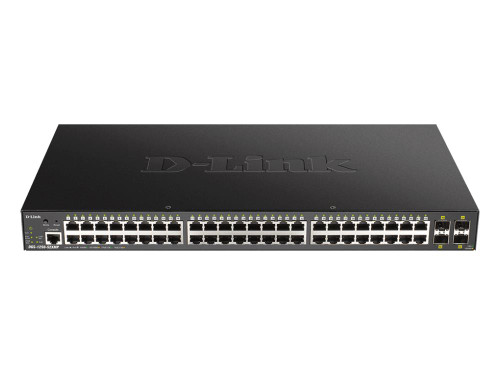 D-Link DGS-1250-52XMP-6KV 52-Port Smart Managed Gigabit PoE Switch with 10-Gigabit Uplinks