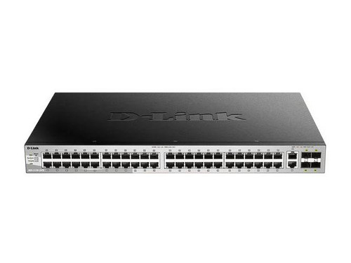 48 1GB ports, 2 10GBASE-T ports, and 4 10G SFP+ ports L3 Stackable Managed Switch