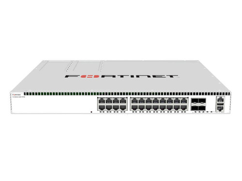 FortiSwitch-624F-FPOE Layer 2/3 FortiGate switch controller compatible PoE 802.3bt switch with 24x 5G RJ45 ports, 4x 25G SFP28 and MACSec