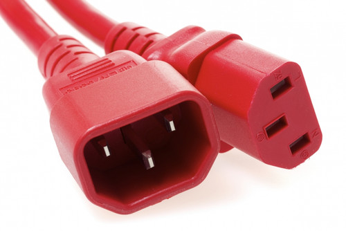 5FT C14 C13 15A 250V 14/3 SJT RED
