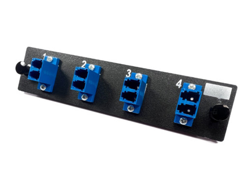 PANEL,4/LC/DX/CER/BLUE/SM,8FIBER,BLACK