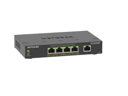5-Port Gigabit Ethernet PoE+ Smart Mngd