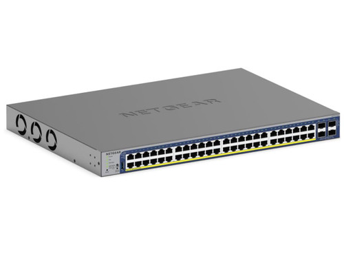 52-Port Gigabit Ethernet Stackable Smart Switch with 48 PoE+ Ports, 2 Copper 10G and 2 SFP+ 10G Ports