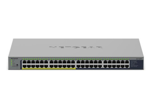48 Port Gigabit Ethernet Unmanaged PoE+ Essentials Switch with 24-Ports PoE+ (380W)