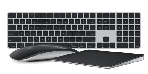 Apple Magic Keyboard with Touch ID and Numeric Keypad Kit with Magic Mouse and Trackpad (Black)