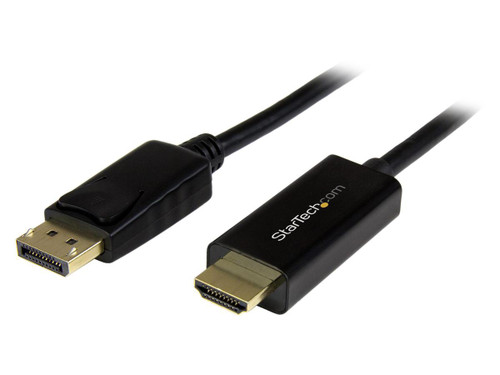 DisplayPort to HDMI converter cable - 6.5 ft (2m) - DP to HDMI adapter with built-in cable - (M / M) Ultra HD 4K - Connect a DP source to an HDMI disp