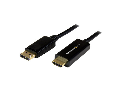 DisplayPort to HDMI Converter Cable - 3 ft (1m) - DP to HDMI Adapter with Built-in Cable - (M / M) Ultra HD 4K - Connect a DP Source to an HDMI Displa