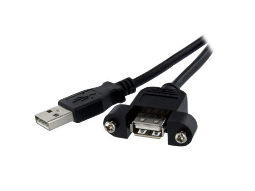 2 FT PANEL MOUNT USB CABLE A TO A - F/M