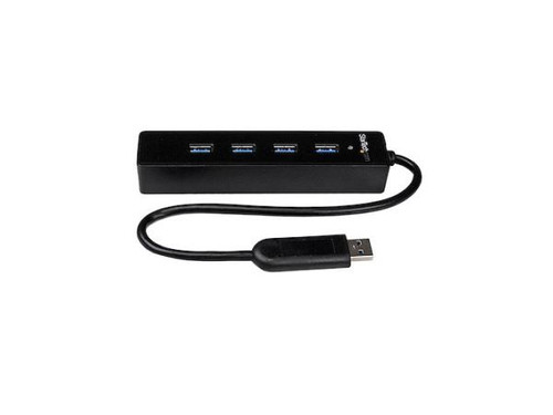 4 Port Portable SuperSpeed USB 3.0 Hub with Built-in Cable - Four Port External USB 3 Hub - 4 Port Mini USB Hub (5Gbps)