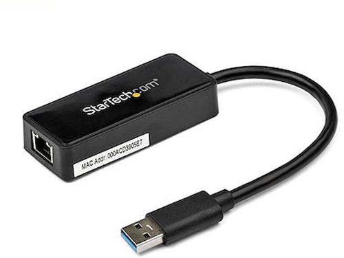 USB 3.0 TO GIGABIT ETHERNET ADAPTER NIC W/ USB PORT (BLACK) - USB 3.0 NIC - 10/100/1000MBPS USB 3.0 LAN ADAPTER - EXTERNAL USB NETWORK CARD