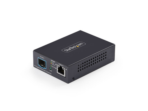 10GbE Multi-Gigabit Open SFP+ Fiber Media Converter, 10G/5G/2.5G/1G/100M, Copper to 10GBASE-X SFP+, Single-Mode, Multi-Mode, 16K Jumbo Frames, TAA