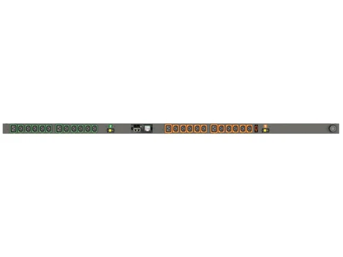 rPDU, Monitored Outlet Level EC, 30A, 208V, 4.9kW, Vertical, (20) Locking IEC C13, (4) Locking IEC C19, 10ft / 3m power cord with L6-30P, Black