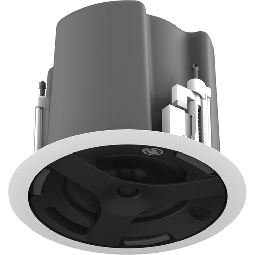 Atlas Sound 6.5"Coax In-Ceiling Speaker/32W 70/100V Transformer,Ported Enclosure,Safety First Mounting System