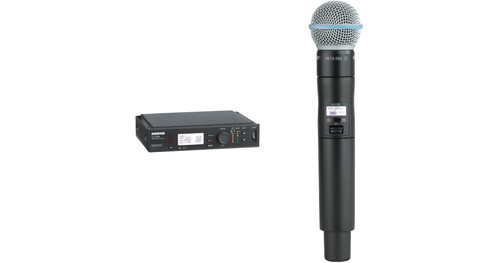 Shure - SHUD24B58H - Micrófono inalámbrico digital de mano Beta 58A H50 534-598 MHz