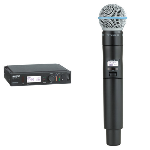 Shure - SHUD24B58H - Micrófono inalámbrico digital de mano Beta 58A H50 534-598 MHz