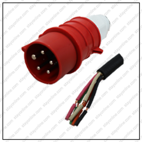 Hubbell 520P6 Male Plug / ROJ 1.8 Meters / 6 Feet 20A/415V 12/5 SOOW Black - Power Cord