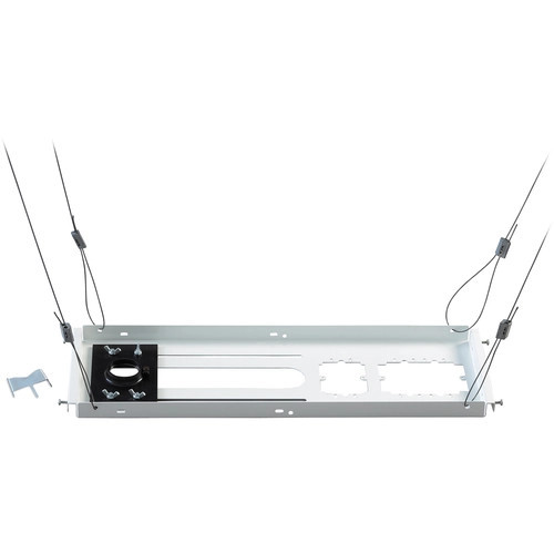Chief CMS440 Suspended Ceiling Kit with CMS006W Fixed Extension Column & CMA470 Above-Tile Storage Accessory (White)