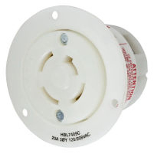 Hubbell HBL7409C AC Flanged Outlet Non NEMA 20a 4wire 120/208v