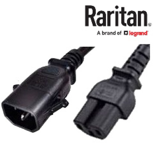 Raritan SecureLock SLC14C15-2FT-6PK IEC320 C14 Male Plug to C15 Connector 0.6 Meters / 2 Feet 13A/250V 16/3 SJT Black - 6 Pack Locking Power Cords