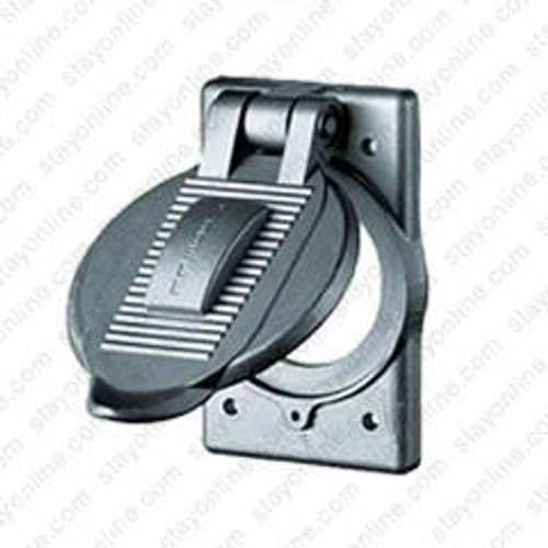 Hubbell HBL9420 Weatherproof Cover AC FS/FD Straight Blade 2.13 Diameter Gray