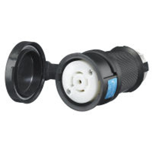 Hubbell HBL2513SW AC Connector NEMA L21-20 Female Black Watertight