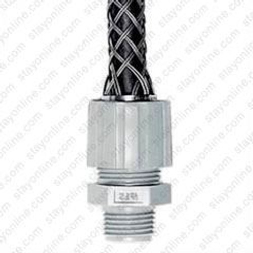 Hubbell 074011337 Cord Connector 3/4 Inch Thread .625-.750 Inch Diameter Nylon with Wire Grip