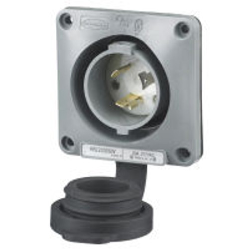 Hubbell HBL2335SW AC Inlet NEMA L7-20 Male Black
