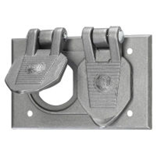 Hubbell HBL5206WO Weatherproof Cover AC FS/FD Standard Horizontal Gray