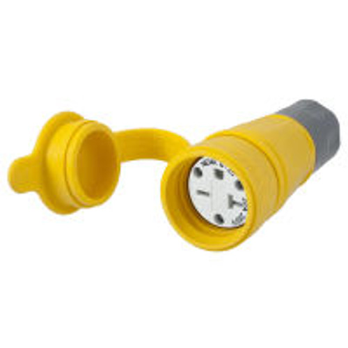 Hubbell HBL15W48 AC Connector NEMA 6-20 Female Yellow Watertight