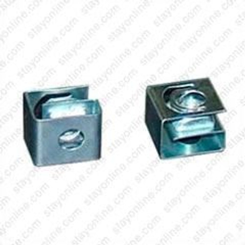 DataFig DFCN1032SL1 10-32 Slide On Cage Nut (1 piece) for Round Hole Punched Rack Rails - Silver