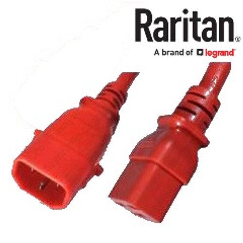 Raritan SecureLock SLC14C19-6FTK1-6PK IEC320 C14 Male Plug to C19 Connector 1.8 Meters / 6 Feet 15A/250V 14/3 SJT Red - 6 Pack Locking Power Cords