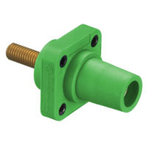 Hubbell HBLFRSCGN Green Receptacle 300/400a Stud Type Threaded Hole Mounting