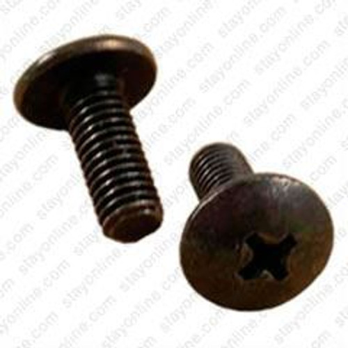 DataFig DFSC10321BL.5R 10-32 1/2 inch Phillips Head Rack Screw w/ Washer - 1 Piece, Black RoHS