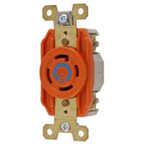 Hubbell IG2720 AC Receptacle NEMA L15-30 Female Orange Isolated Ground