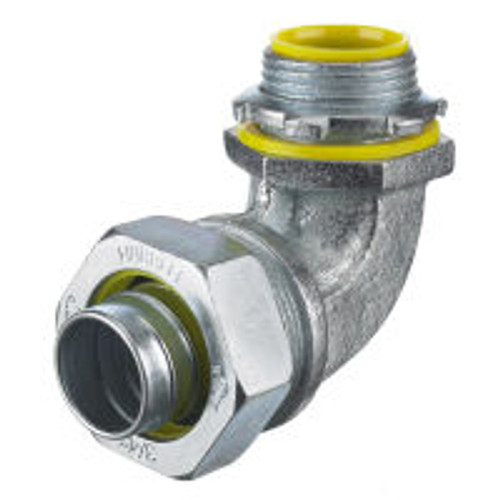 Hubbell H07591 Conduit Liquidtight Metallic Fitting 90 Degree Angle 3/4 Inch