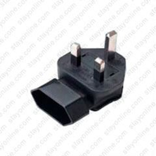 UK BS1363 Male Plug to Europe CEE7/16 Connector Angled Down - Block Plug Adapter 