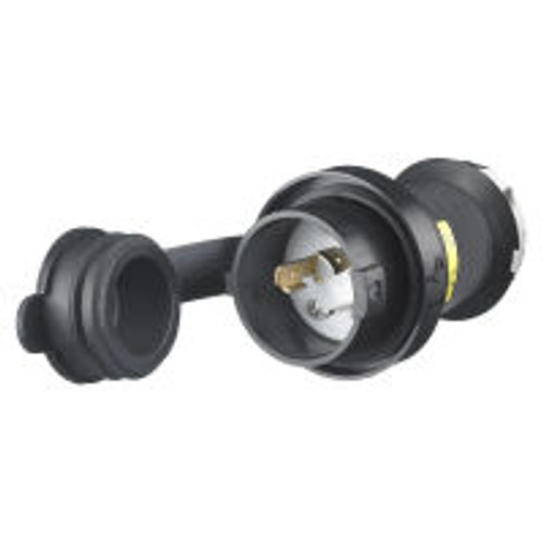 Hubbell HBL2311SW AC Plug NEMA L5-20 Male Black Watertight
