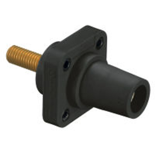 Hubbell HBLFRSBK 300/400A Stud Type Through Hole Mounting Black Receptacle