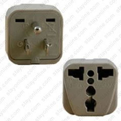 NEMA 5-15 Male Plug to Multi Country Connector - Block Plug Adapter 