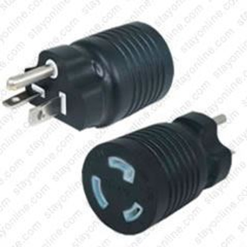 NEMA 5-20 Male Plug to L5-20 Connector - Block Plug Adapter 