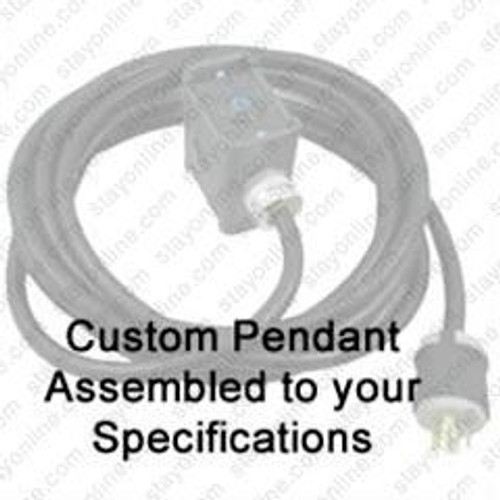 Portable Outlet Box NEMA L5-15 Plug to 2 x 5-20 Duplex Receptacles 25 Feet 15A/125V 12/3 SOOW Black Box