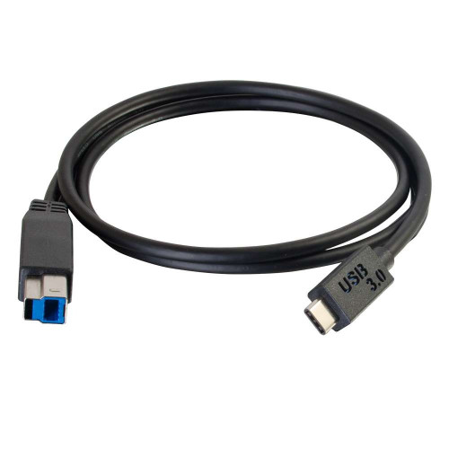 3ft (0.9m) USB 3.0 (USB 3.1 Gen 1) USB-C to USB-B Cable M/M - Black
