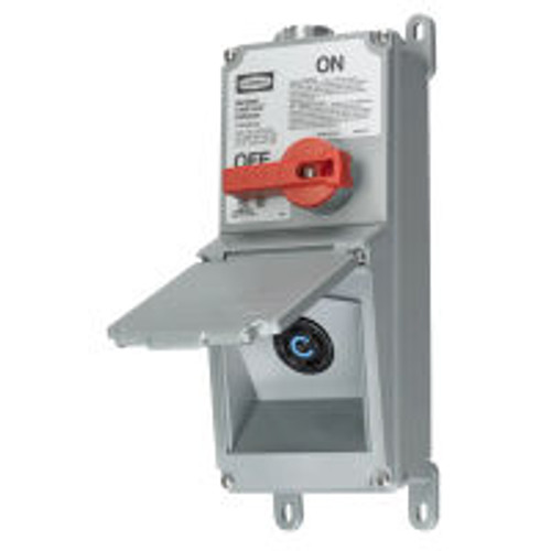 Hubbell SE2720A Switched Enclosure preconfigured with L15-30 Receptacle