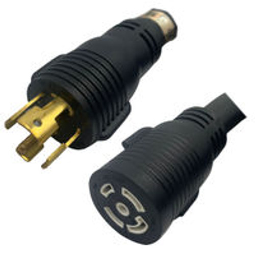 NEMA L21-30 Male Plug to L21-30 Connector 1.8 Meters / 6 Feet 30A/208V 8/5 SOOW Black - Power Extension Cord