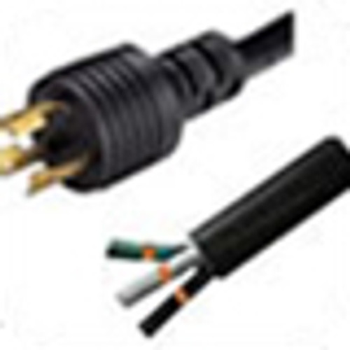 NEMA L6-20 Male Plug to ROJ 4.5 Meters / 15 Feet 20A/250V 12/3 SJT Black - Locking Power Cord