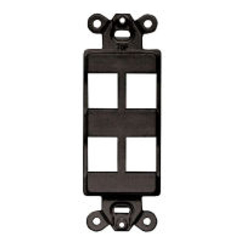 Hubbell ISF4BK Box Plate Insert 4 Port for iStation Black