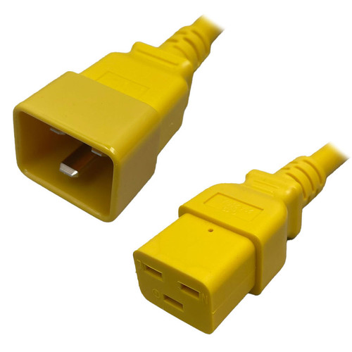 Cord L6-30 Male/C19 Female 1' Yellow 20A/250V 12/3 SJT