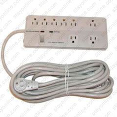 SurgExpert Surge Protector NEMA 5-15 Plug to 8x5-15 Receptacles 25 Foot Cord
