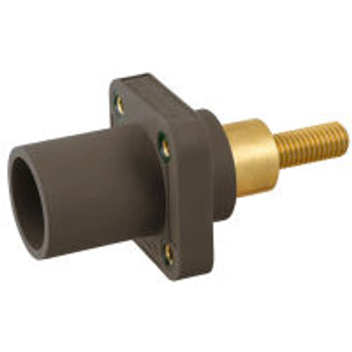 Hubbell HBLMRSCEBN Extended Studded Brown Inlet Single Pole 300/400A