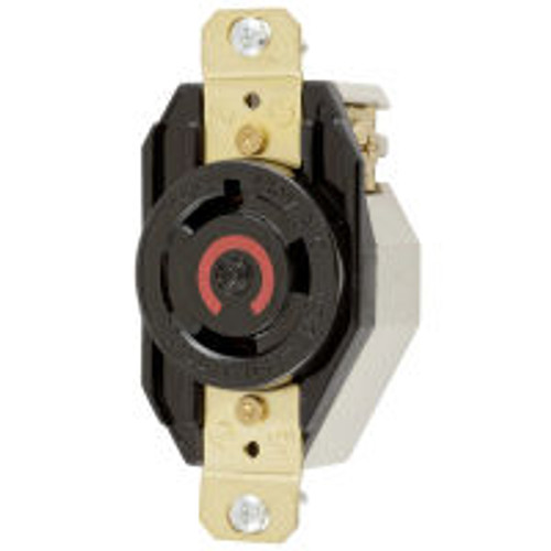 Hubbell HBL2640 AC Receptacle NEMA L8-30 Female Black 480 Volt 30 Amp